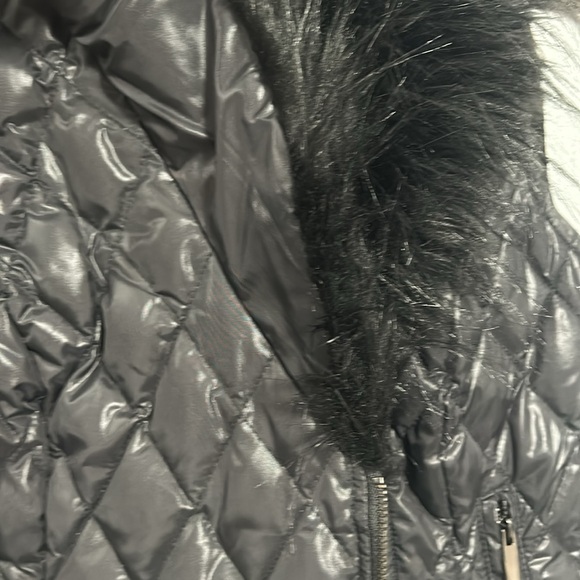 Cache Quilted Black Faux Fur Puffer Vest size M - Picture 8 of 12